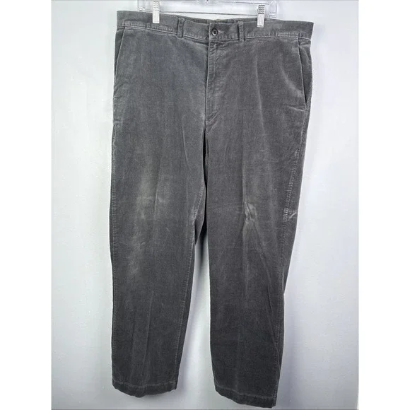 Polo Ralph Lauren Gray Corduroy Pants Mens 40 x 30 Preppy Casual Straight