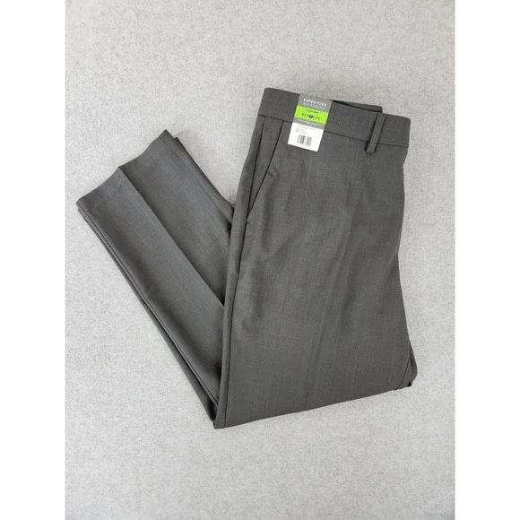 HAGGAR Super Flex Waistband Repreve Gray Pants Dress Grey Size 40 X 30 NEW -SOFT