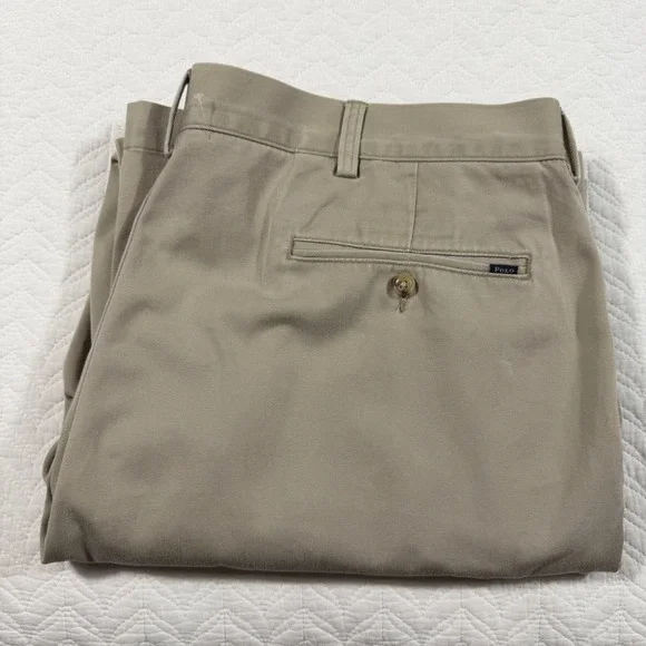 NWOT Polo Ralph Lauren‎ Mens Classic Fit Chino Pants Tan Khaki 100% Cotton 40x32