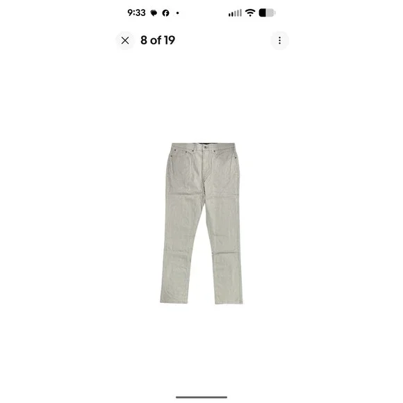 IRON CO Men's Khaki Straight Pants Size 33x34 Zipper Pull Flaw