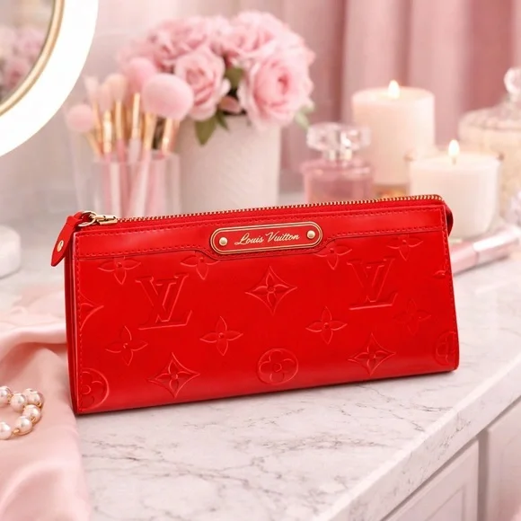 Louis Vuitton Monogram LV Vernis Canvas Trousse Cosmetic Makeup Pouch