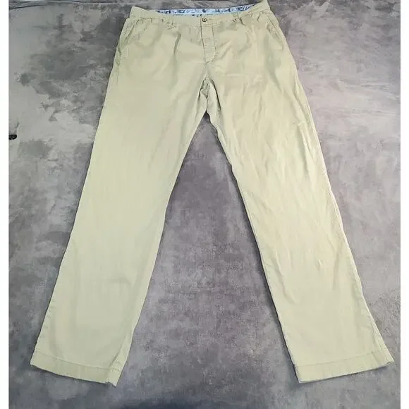 Tommy Bahama Mens Khaki Pants 42x34 Khaki Slack Chino Dress Trouser Cotton C7