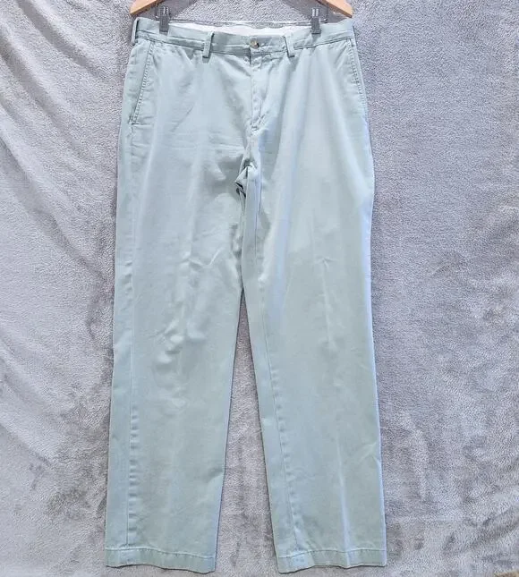 Polo Ralph Lauren Mens Sea Green Classic Fit Khaki Pants Size 34x32 Old Money