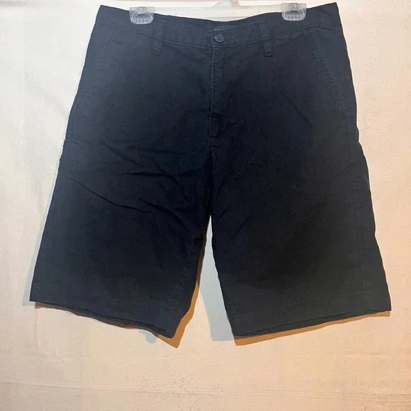 Marc Anthony Black Flex Chino Khaki Style 5 Pocket Shorts Size 32 Men A43