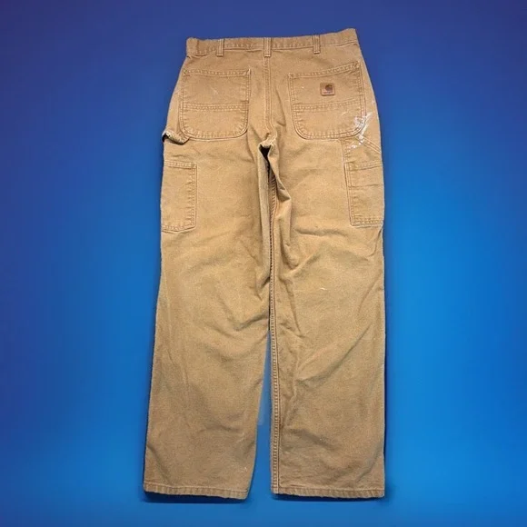 Carhartt‎ Mens B11 BRN Dungaree Fit Carpenter Pants Brown Size 34x32 (Fits33x30)