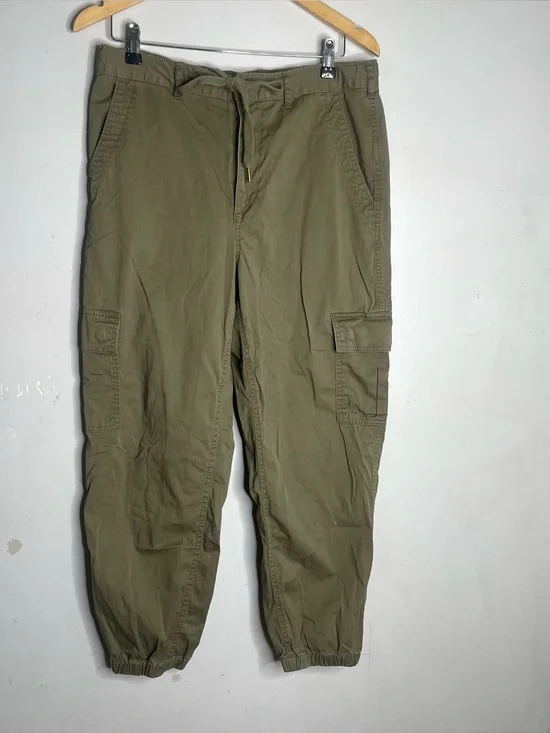 Polo Ralph Lauren Mens Cargo Jogger Pants Size M Army Green Zip Ankle