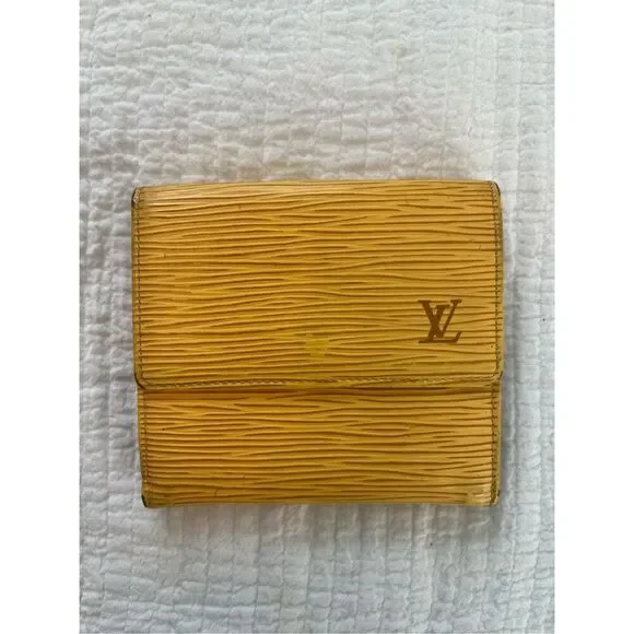LOUIS VUITTON Epi Portefeuille Elise Wallet Yellow LV Authentic