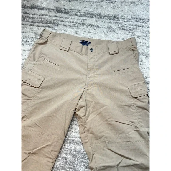 5.11 Tactical Series Strike Pants Mens 38x30 Tan Ripstop‎ Cargo Utility Workwear