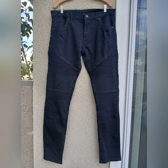 Black Biker Jeans