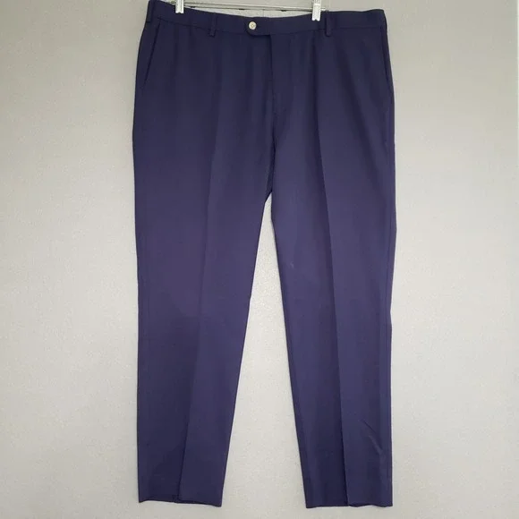 Peter Millar Durham Performance Mens 40/34 fits 40/30 Pants EB78 High Drape Navy