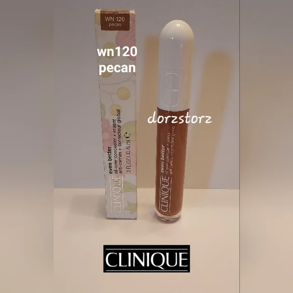CLINIQUE Even Better All-Over Concealer + Eraser *WN 120 PECAN* / 0.2 oz / NIB