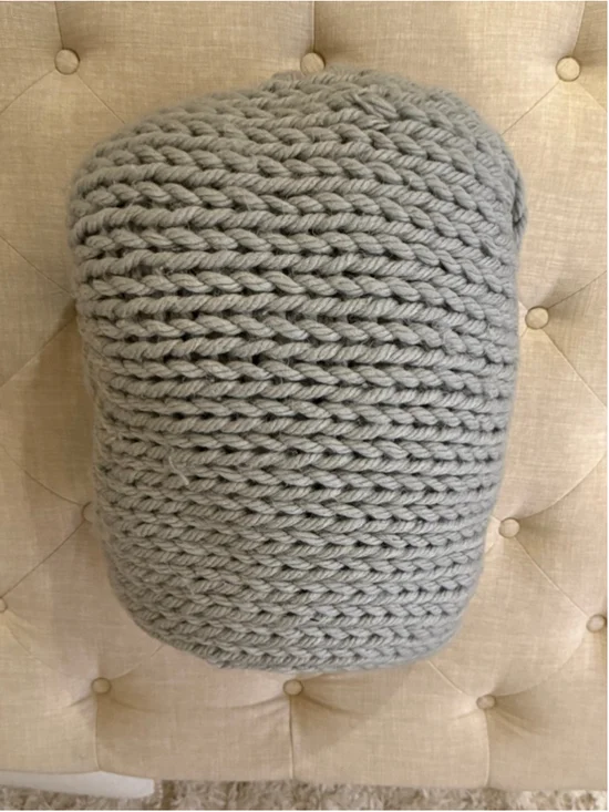 UGG Gray Knit Throw Blanket One Size