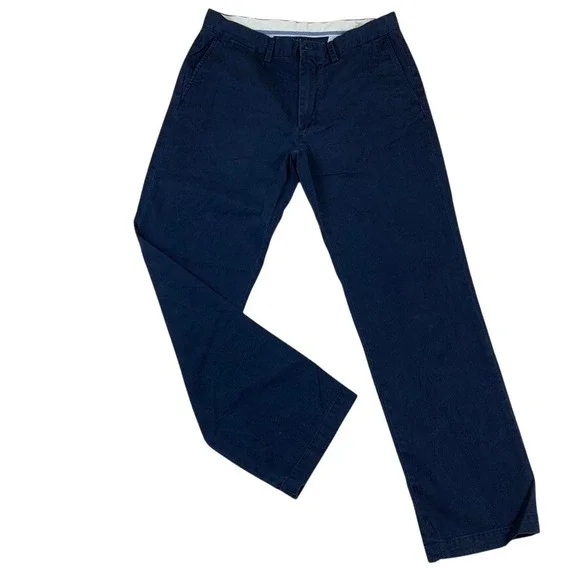 Polo Ralph Lauren Mens Classic Fit Chino Pants‎ Navy Blue 100% Cotton 34x32