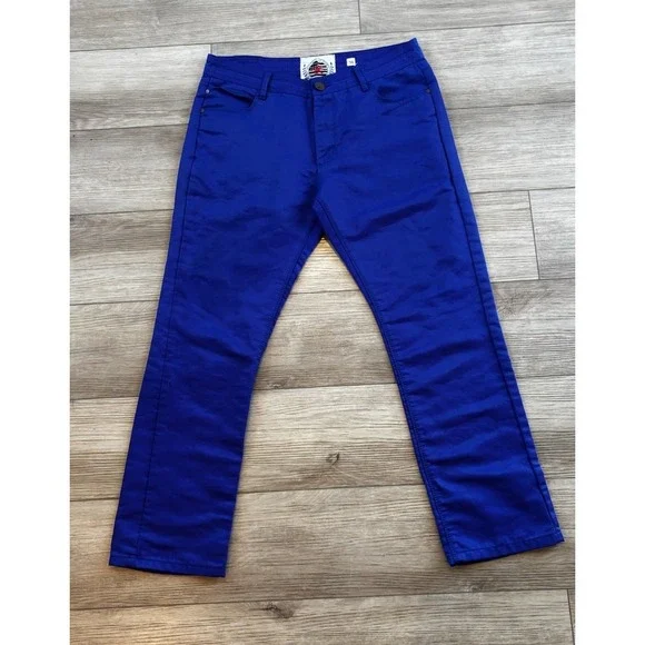 Platini Men's Royal Blue Western-inspired Straight Leg Pants Size 34 *READ