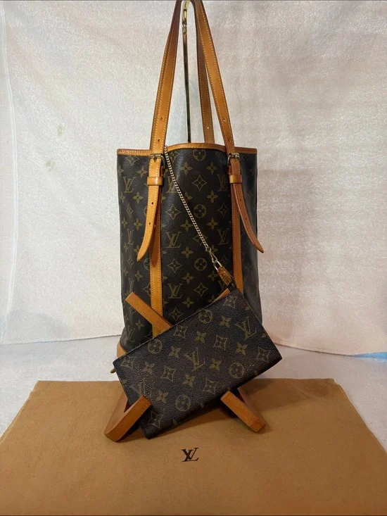 Louis Vuitton Tote Bag Bucket GM Brown Monogram with Louis Vuitton Pouch