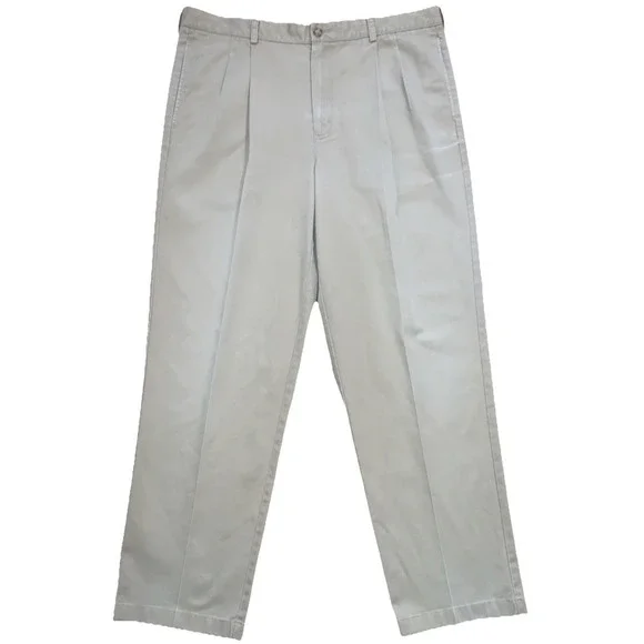 L.L Bean Classic Fit Straight Khaki Pants Men's 38x32 Cotton Beige‎ Chino
