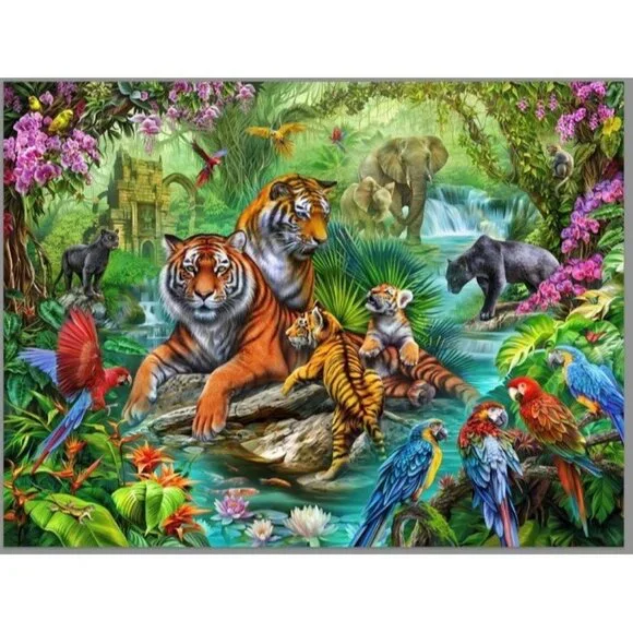 New Tigers  Jungle Wildlife Throw Blanket Gift Plush Tiger Family Nature Outdoor