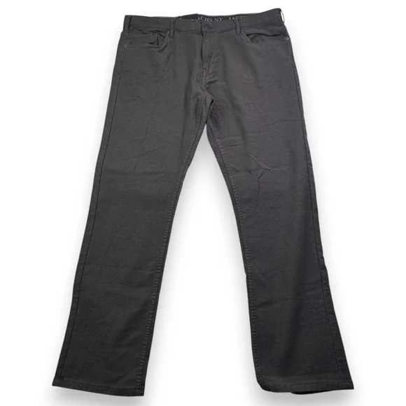 Jachs New York Mens Gray Straight Fit Flex Waistband 5-Pocket Pants 40x32 NEW