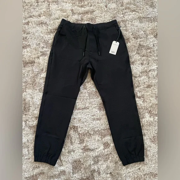 NWT Abercrombie Men's A&F Travel Jogger Black Pants Size Large