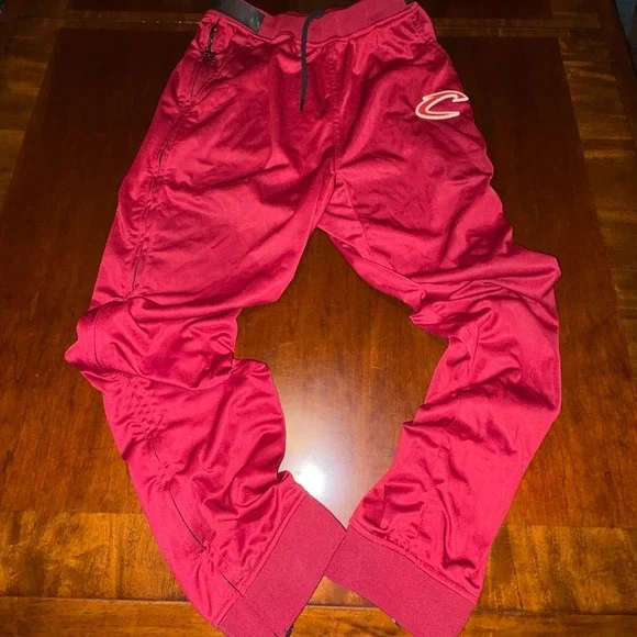 Zipway NBA Tear Away‎ Track Pants Red Snap Joggers Basketball Size L