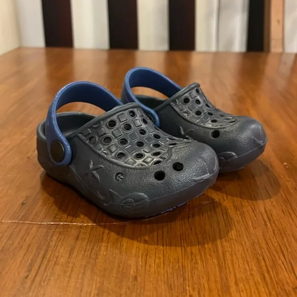 Ocean Scene Clogs Shoes blue Toddlers Infant Baby Boys Size 2/3
