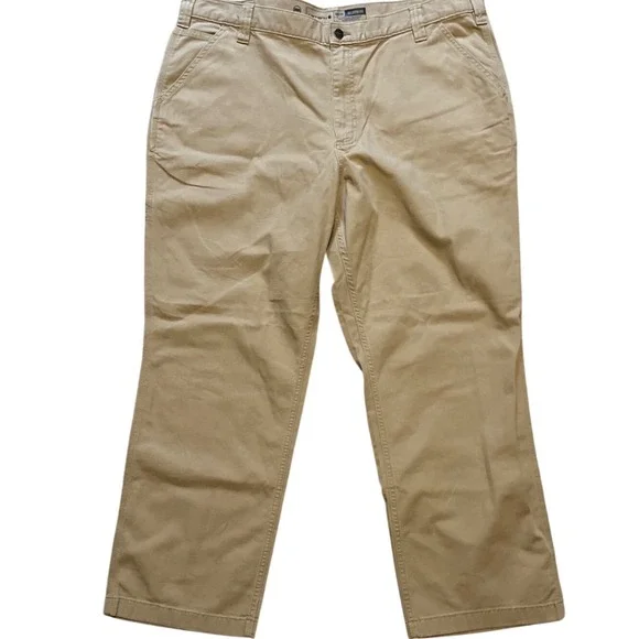 Carhartt Mens Rugged Flex Relaxed Fit Canvas Work Pants Tan 42x30 BN2291-M