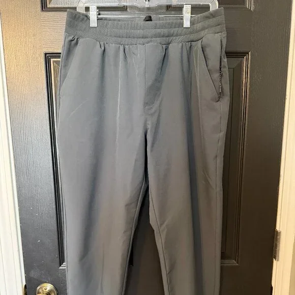 Mens FLX Lightweight Sweatpants Wind Pants Gray Blue Large