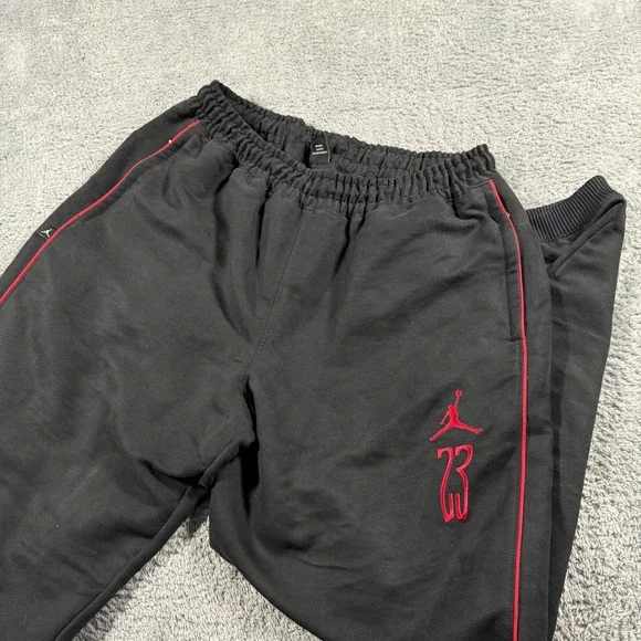 VTG Y2K Jordan 23 Rare Baggy Wide Leg‎ Sueded Track Joggers Pants Heavy Size XL