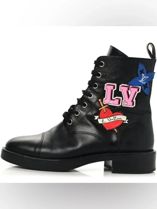 Louis Vuitton Women's Monogram Territory Flat High Ranger Boots Leather