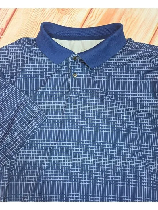 Nike Dri-Fit Mens Blue Polo Large