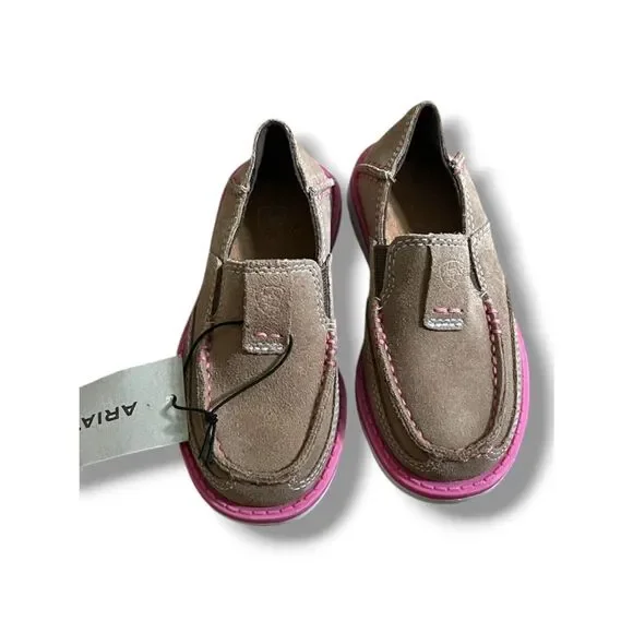 NWT! Ariat Kids Cruiser Pink Accent Slip on Shoe Size 8