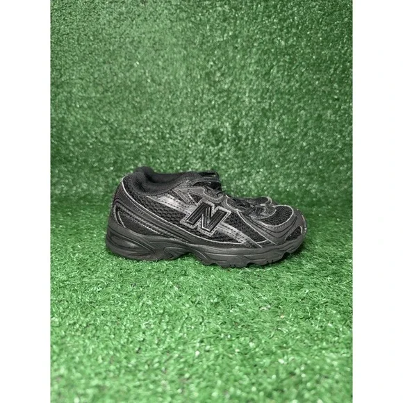 New Balance 740 Toddler Size 11C Black Bungee Lace Sneaker Walking Comfort Shoes