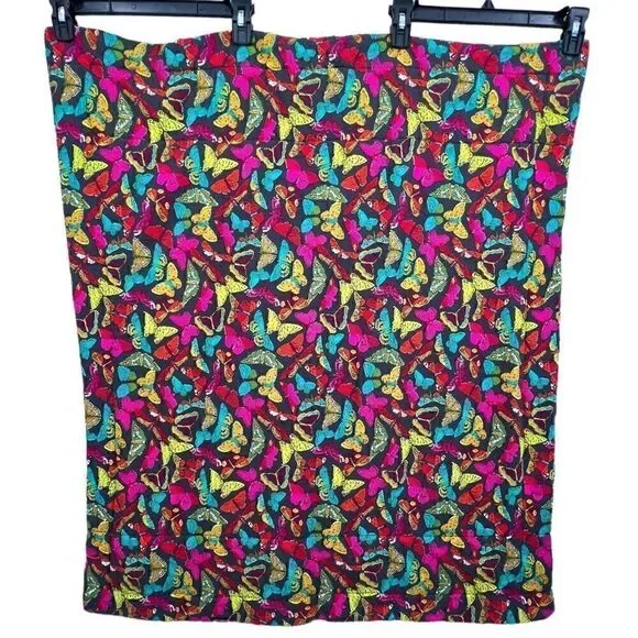 Handmade Multicolored Butterfly Pattern Quilted Afghan Throw Baby Blanket