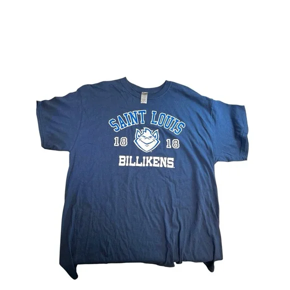 Men's St.‎ Louis Billlikens T-shirt Navy Blue Billikens T-shirt Size XL College