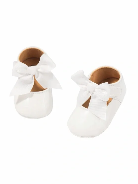 NWT Baby Girl White  Mary Jane Bow Shoes size infant 1