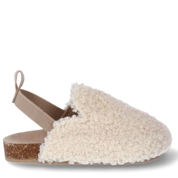 Carter's Child of Mine UNISEX Faux Sherpa Clogs BABY SIZE 0-3 MONTHS Sandals NEW