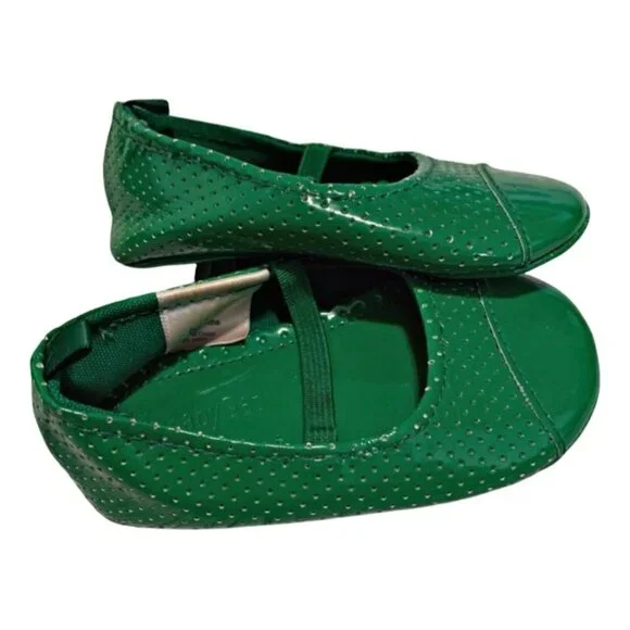 Kelly Green Baby Gap Spring Soft Sole Flats 6-12 Months