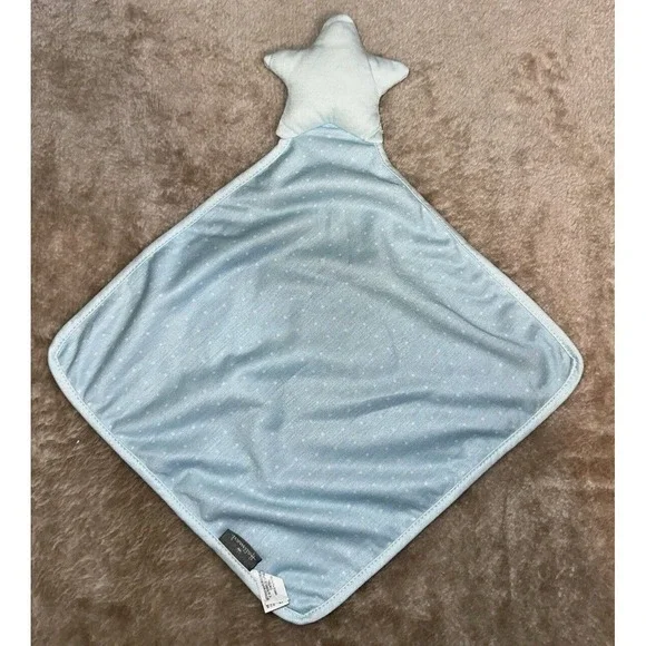 Hallmark Lovey Security Blanket Star Blue Polka Dot Rattle Baby