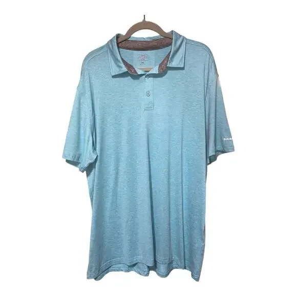 GH Bass & Co Men's Size XL Polo Blue Short Sleeve Casual‎ Shirt
