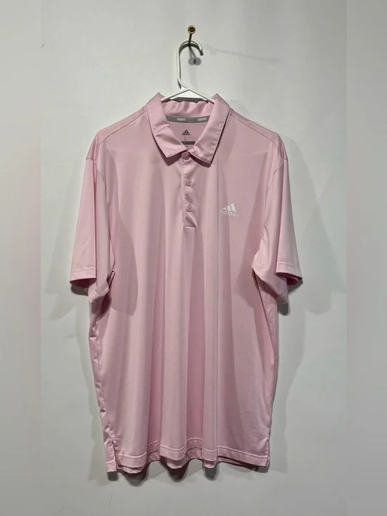 Adidas Golf Men’s Light Pink Polo Performance Shirt Size Large