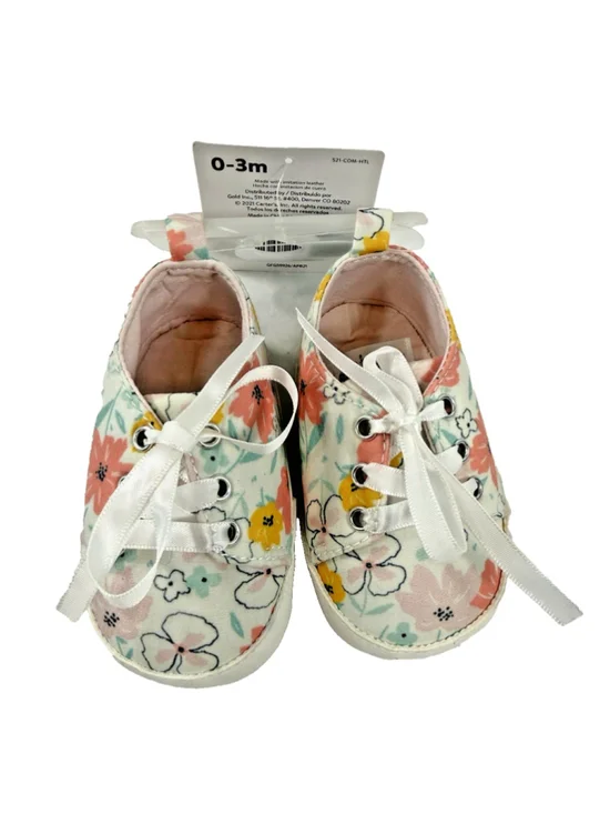 Baby Girl Size 0-3 Months Shoes With Bow Carter's Child Of Mine New