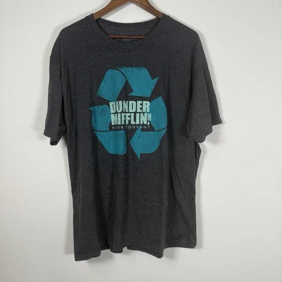The Office‎ Dunder Mifflin Paper Company T Shirt Mens Size XXL Large Distressed
