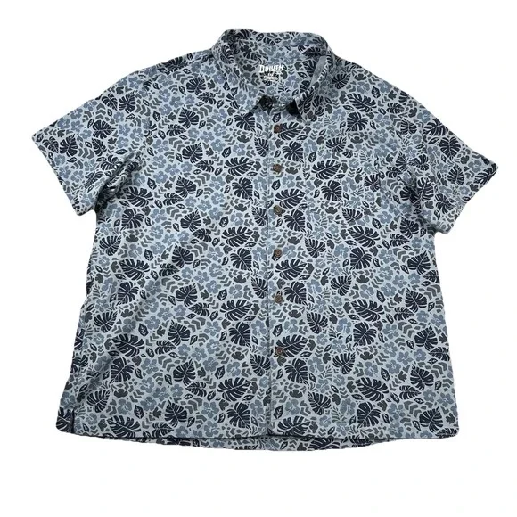 Duluth Trading Shirt Mens 2xl Floral Camp Un-Longtail Standard Fit Hawaiian