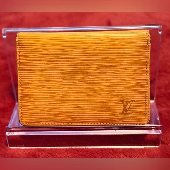Louis Vuitton Epi Yellow with Purple Interior Card Holder