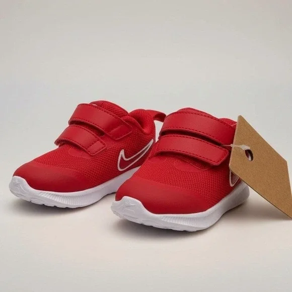Nike Court Borough Low 2 Baby Sneakers – University Red/White – Size 4C – NIB