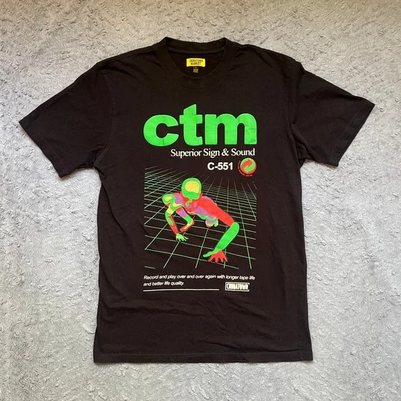 Chinatown Market CTM Superior Sign & Sound Graphic T-Shirt Black Mens Large