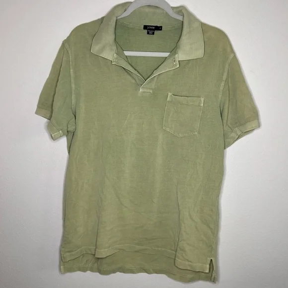 Jcrew 100% cotton green polo shirt