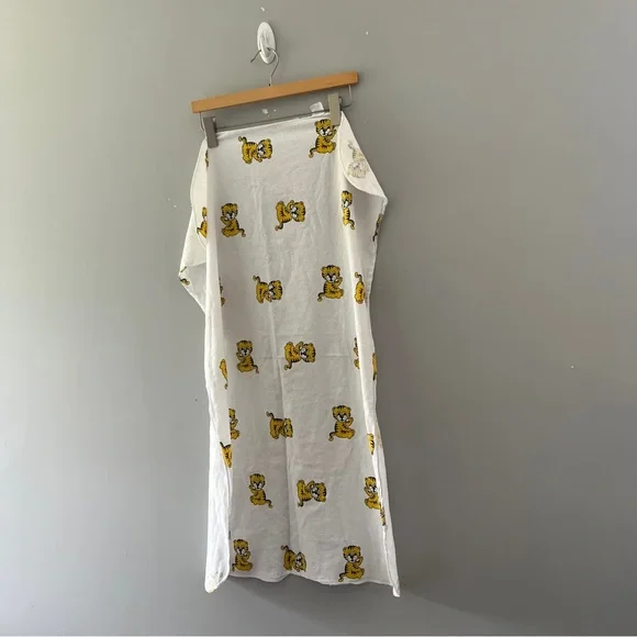 Vintage Medline Industries Baby Receiving Blanket Tiger Print Cotton Classic