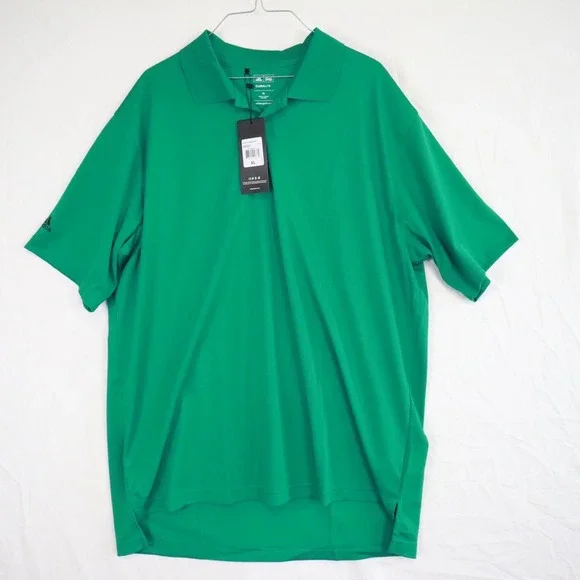 Adidas Golf Polo Shirt Mens XL Climalite‎ Performance Green Short Sleeve NWT
