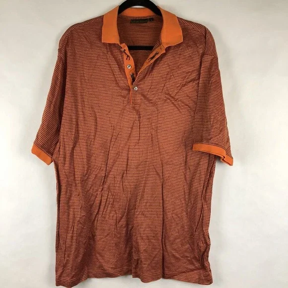 Bobby‎ Jones Collection Mens Golf Polo Size Large Orange